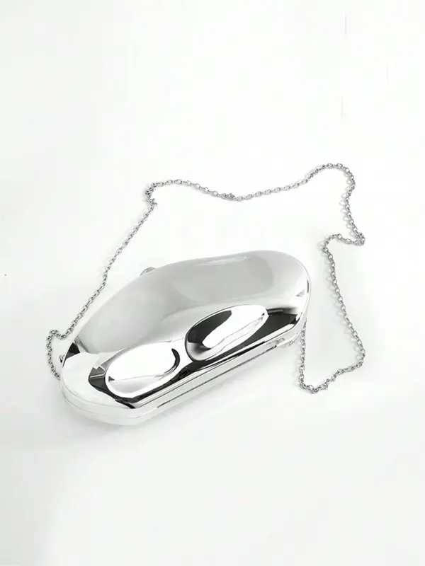 Women's Unique Irregular Shaped Evening Bag, Fashionable Chain Strap Crossbody Bag for Party, Trendy All-match & Exquisite Bag for Birthday Gift 5