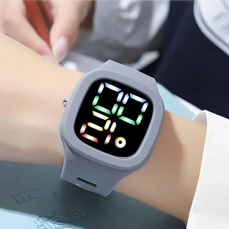 [ Beli 1 Dapat 2 ] Jam Tangan LED Pria Wanita Rubber Fashion Couple Digital 5
