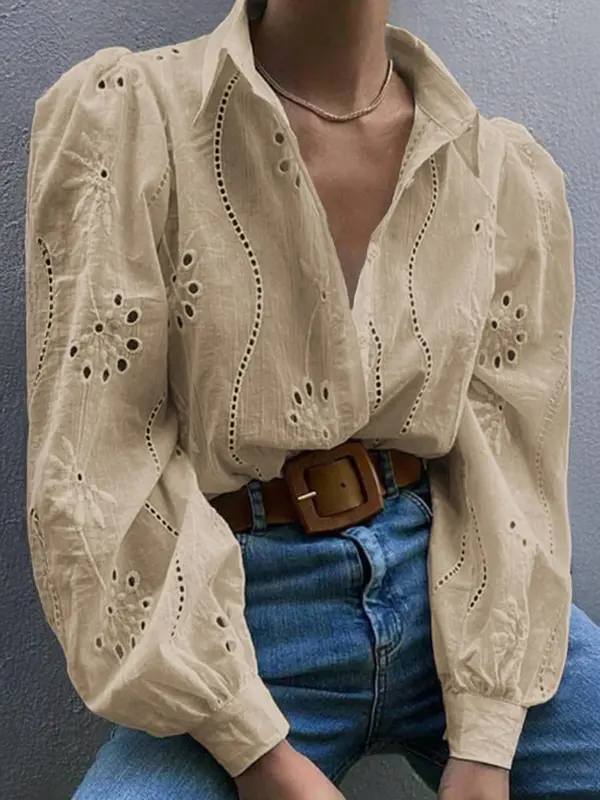 Women's Solid Color Top, Casual Fashion Top for Summer, Women's Clothing for Daily Wear, Blouse 0