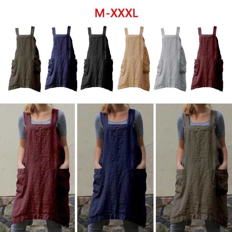 Baking Apron with Large Pocket Pinny Gardening Works Pinafor - TikTok ...