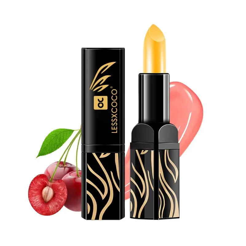LESSXCOCO 2 PCS Lipstik Pelembab Bibir Red Cherry Healthy Lipstik