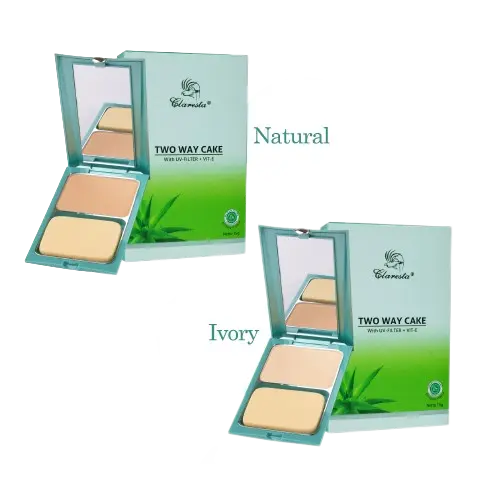 Claresta Two Way Cake Classic Natural dan Ivory Powder