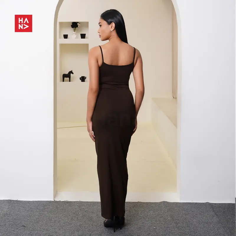 Hana Fashion - Natalie Long Dress/Dress Panjang Bodycon - CD163 Casual Dress Wanita High Top 4