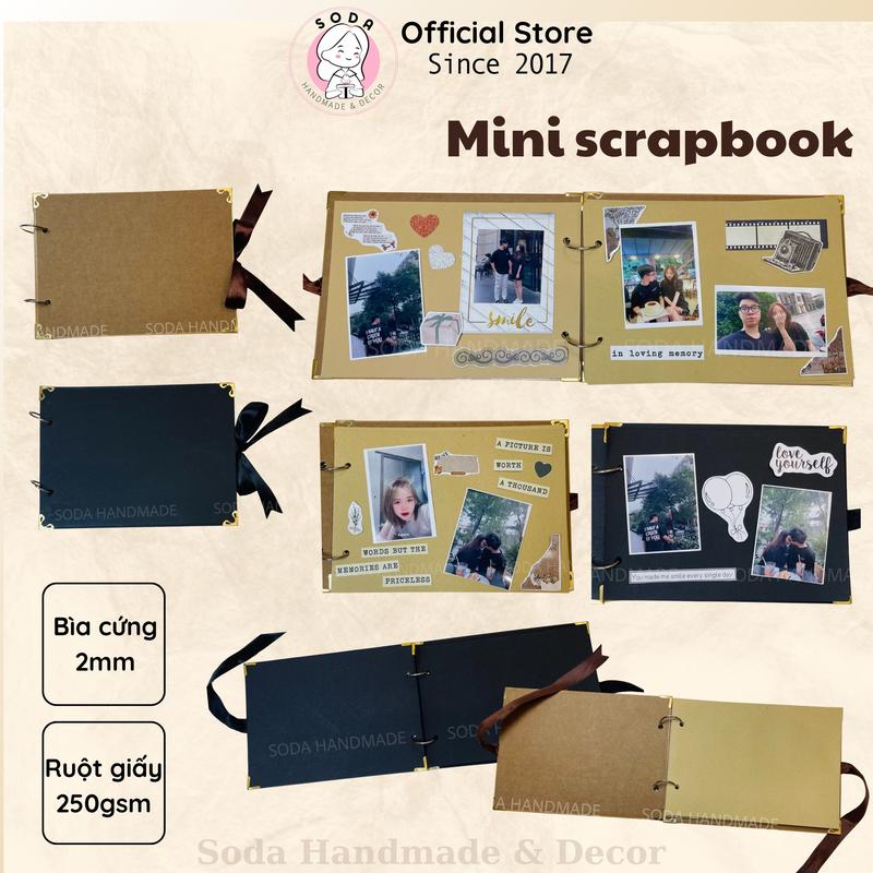 [Album ruột trơn] Album ảnh/Mini Scrapbook /Nhật ký ảnh Handmade kỷ niệm Soda Handmade photobook customize
