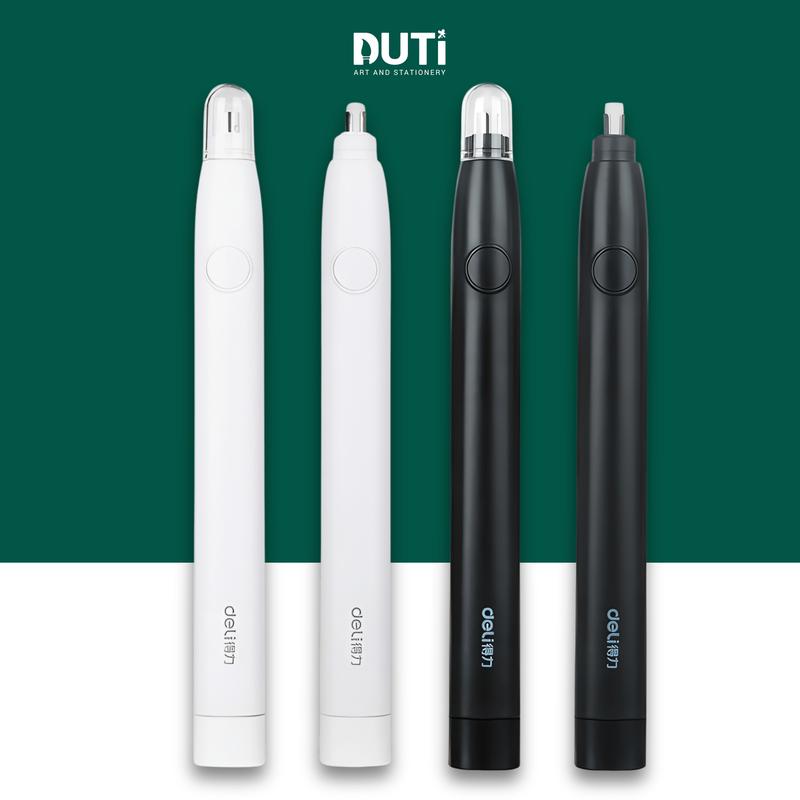 Bút tẩy điện cầm tay tự động Deli, Gôm tẩy sạch, tiện lợi vẽ tranh mỹ thuật chuyên nghiệp gồm 20 lõi tẩy thay thế, Hàng Chính Hãng - Hoạ Cụ DUTi