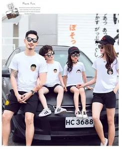 kaos couple family premium gambar sablon simple lucu Fam Kartun