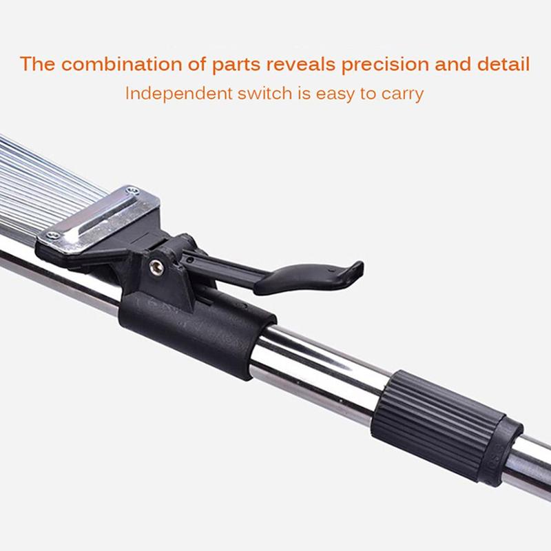 Grass Rake 9 Teeth Stainless Steel Rake Adjustable Steel Rake With Handle Gardening Rake L6K4 7