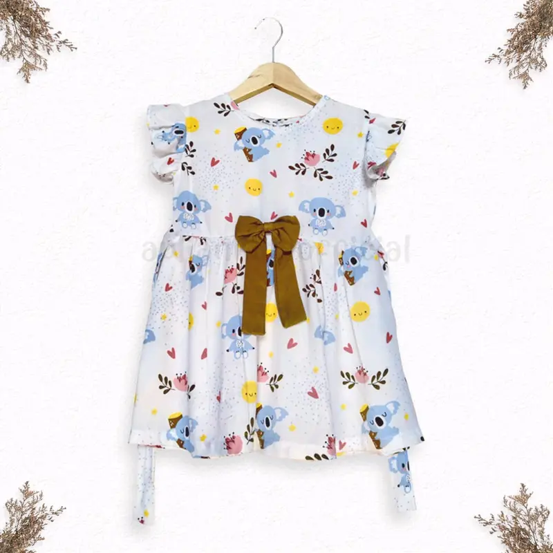 DRESS ANAK DAN BAYI BAHAN KATUN RAYON PREMIUM motif unicorn koala kaktus 3