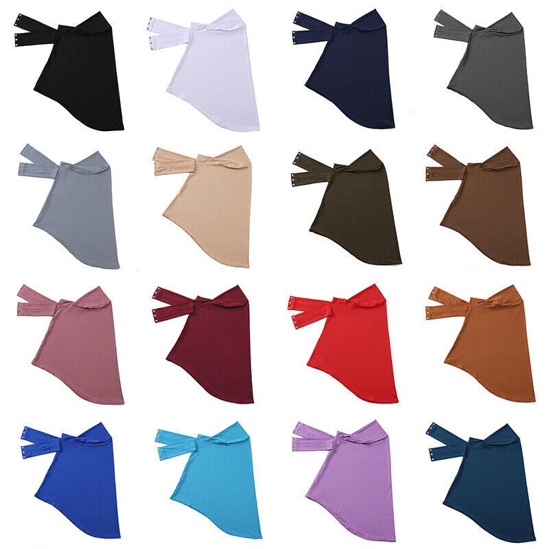 Strap Button Hijab Women Adjustable Elastic Bottoming Undercap Muslim Breathable Headscarf 3