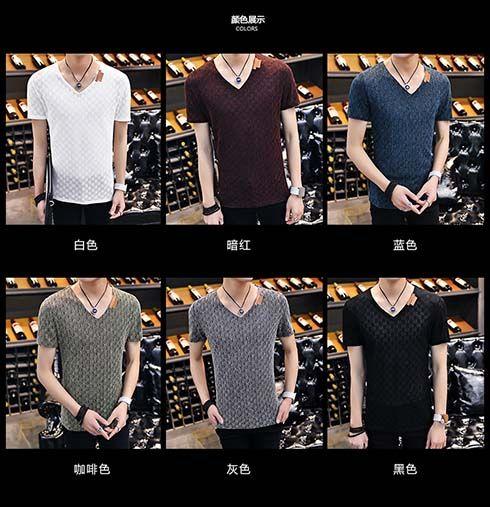 Product Introduction of Áo Thun Nam ngắn Tay Áo, Cổ Chữ V, Mỏng Và Mỏng, Phong Cách Thường Ngày Trẻ Trung, Áo Thun Hợp Xu hướng Phong Cách Hàn Quốc, Hàng Mới Về Mùa Hè 2019 17