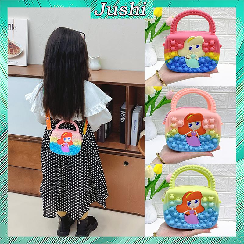 Túi xách cho bé gái đeo chéo vai mini túi silicon xinh cho trẻ em dễ thương đựng lì xì 1 2 3 6 8 10 tuổi