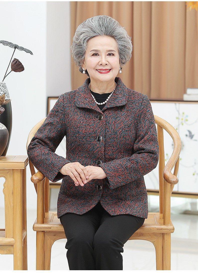 Product Introduction of Bộ Đồ Mùa Thu Và Mùa Đông, Bà Ngoại, Dành Cho Phụ Nữ Trung Người Già Và Cao Tuổi, Mẹ, Quần Áo Mùa Đông, Dành Cho Phụ Nữ Mỏng, 60-70 Tuổi, Quần Áo Cũ 11