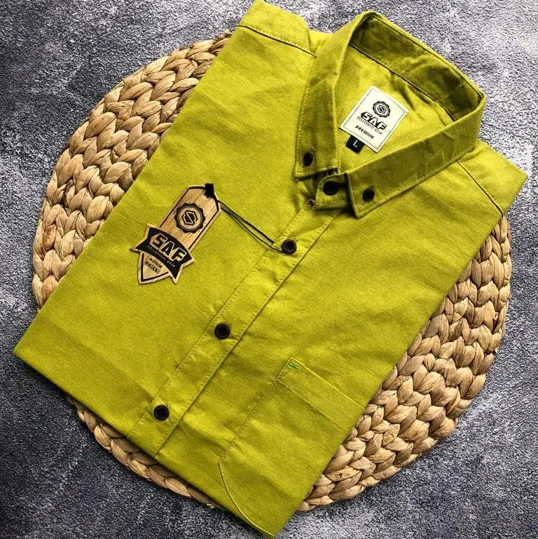 Kemeja Polos Pendek Pria Premium Katun Sigaret Model Slimfit cowok