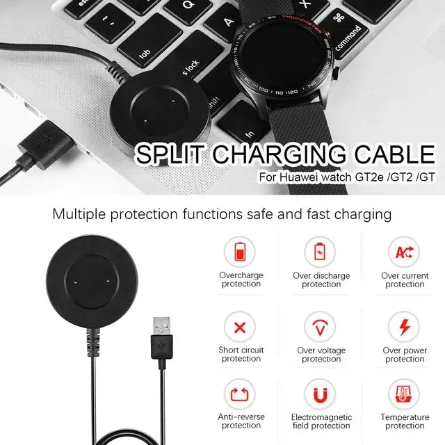 Kabel Pengisian Daya Cepat untuk Jam Tangan Huawei GT/GT2/ 2e/Honor Aksesori Charger Smartwatch 1