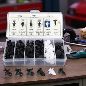 Klip Kancing Mobil Baut Rivet Clip Trim Panel 100 PCS