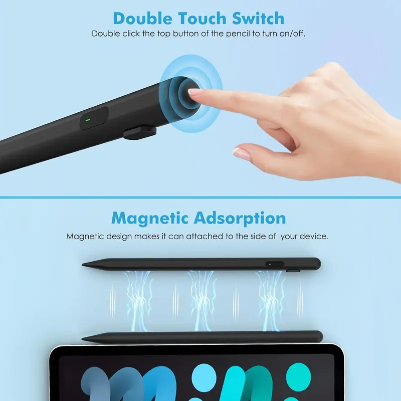 Rechargeable Magnetic Stylus Pen, Portable Rechargeable Stylus Pen with Digital Display, Touch Screen Pen for iPad & Android Devices, Wireless Digital Products 7