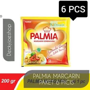 Palmia margarin serbaguna 200gr paket 6 picis Food Butter Masakan Baking Bahan
