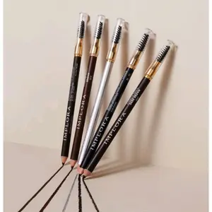 PENSIL ALIS IMPLORA 3 in 1 ( PENSIL+SERUTAN+SIKAT ) ORIGINAL / PENSIL ALIS IMPLORA Black Brow Brown Creamy Dark Eye Pencil Silver Waterproof