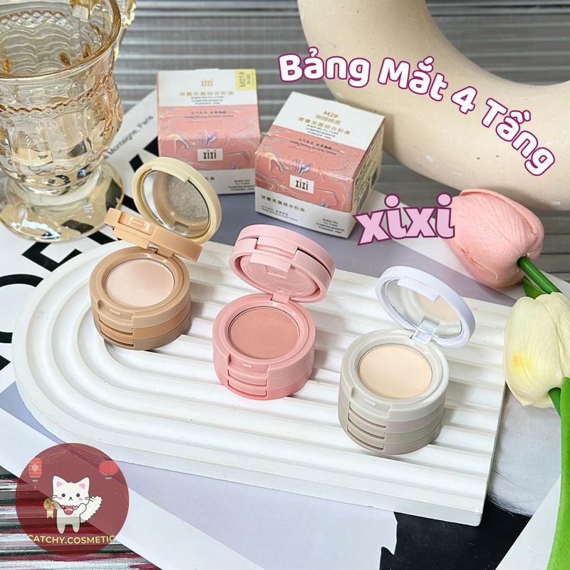   XIXI  Phấn Mắt Tạo Khối Má Hồng XIXI 4 Tầng Kèm Gương Tiện Lợi Màu Ombre 1.8gX4  D-489  