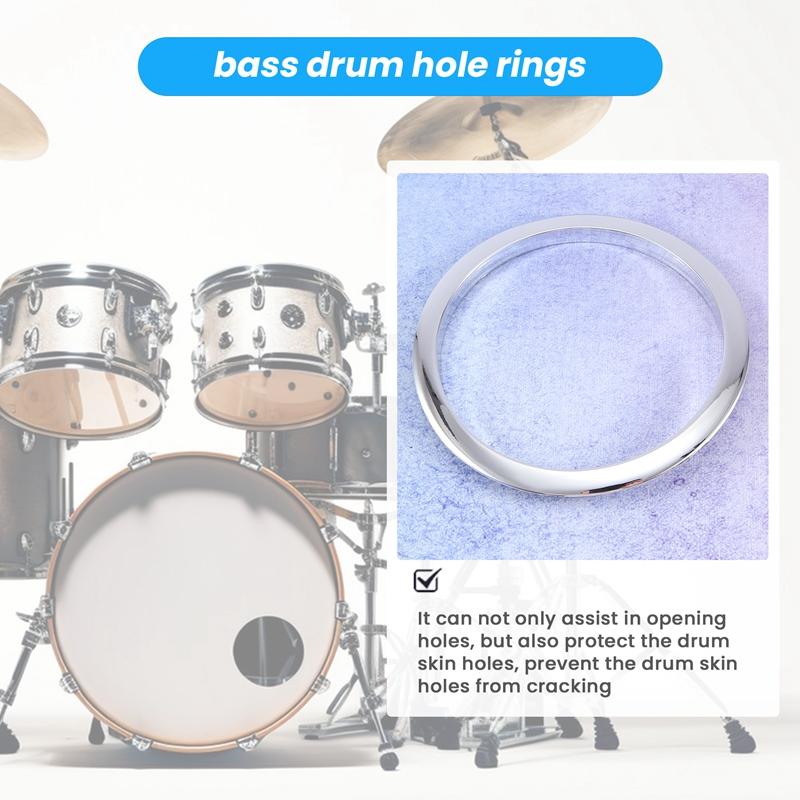 Bộ Trống, 6 Inch, Cho Trống Bass, Có Vòng Lỗ, Phụ Kiện Dụng Cụ Khoan Trống 3