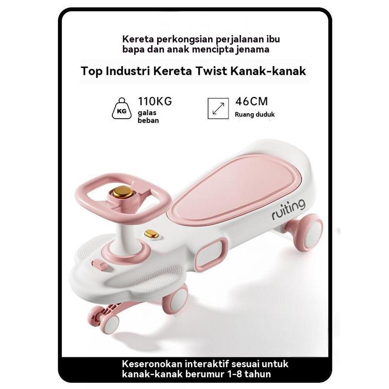 Car swivel parent-child new baby stroller men and women 2-6-8 years old, anti-rollover sled can be used as adults 2