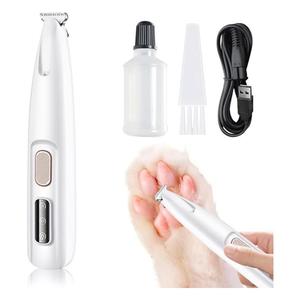 Pet Paw Trimmer, 1 Set Waterproof Rechargeable Pet Shaver with LED Light, Multifunctional Pet Hair Clippers for Paws Eyes Ears Face Rump