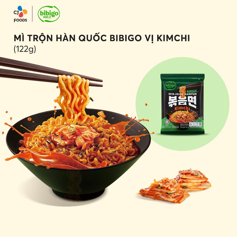  Combo 4 Mì trộn Hàn Quốc Bibigo  Gói 122g  