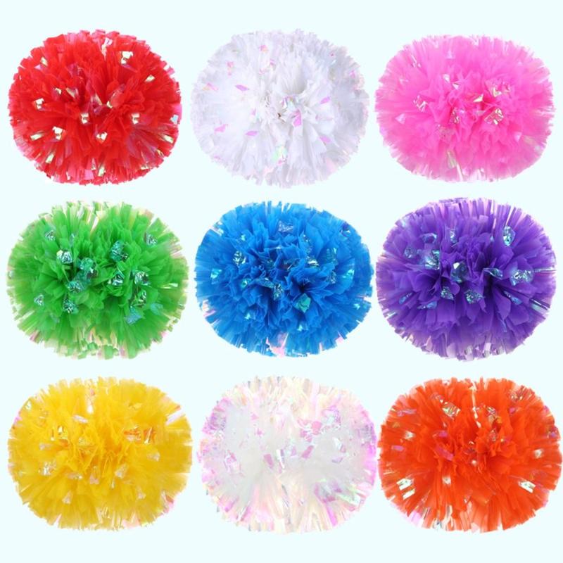 Product Introduction of New 25cm Game Pompoms 9 Colors Cheerleading Cheering Flower Ball Sports Cheerleading 14