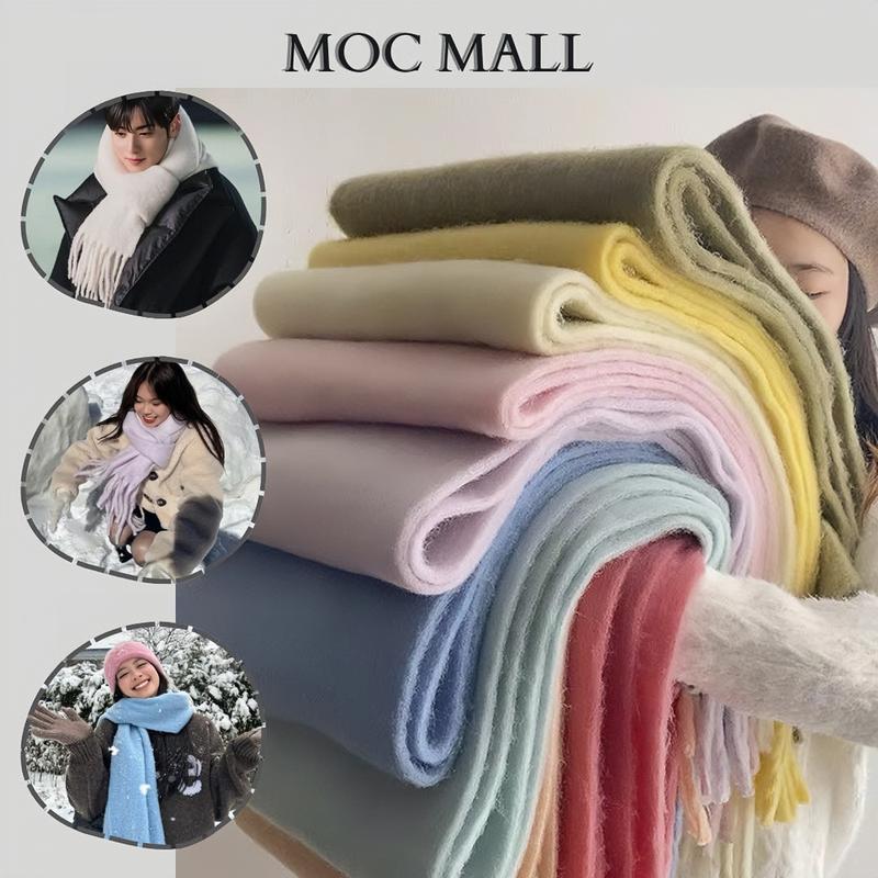 Khăn len bông khăn choàng bản to chất liệu dày dặn màu pastel mới phong cách Hàn sc033