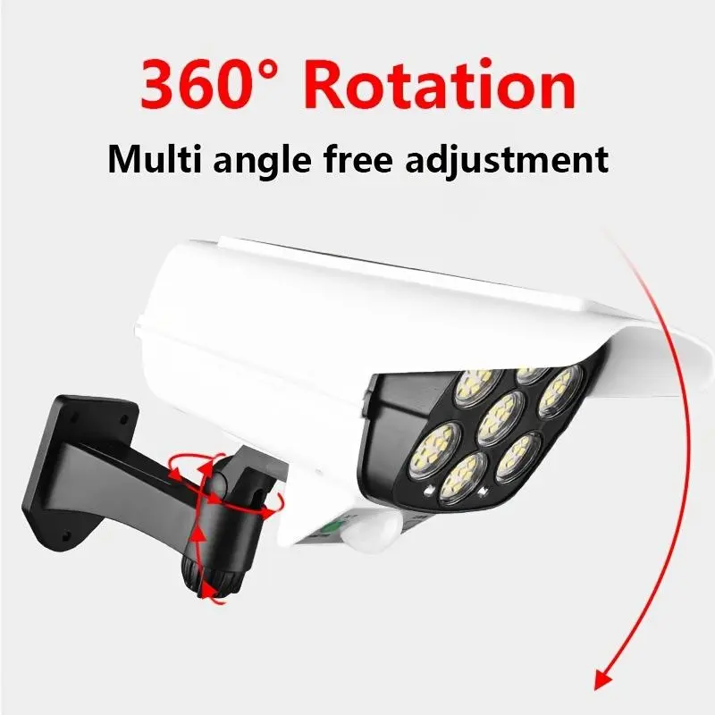 Solar Powered Simulation Camera Security Light, Outdoor Waterproof LED Light, Multi-angle Free Adjustment Security Light for Home Garden Park