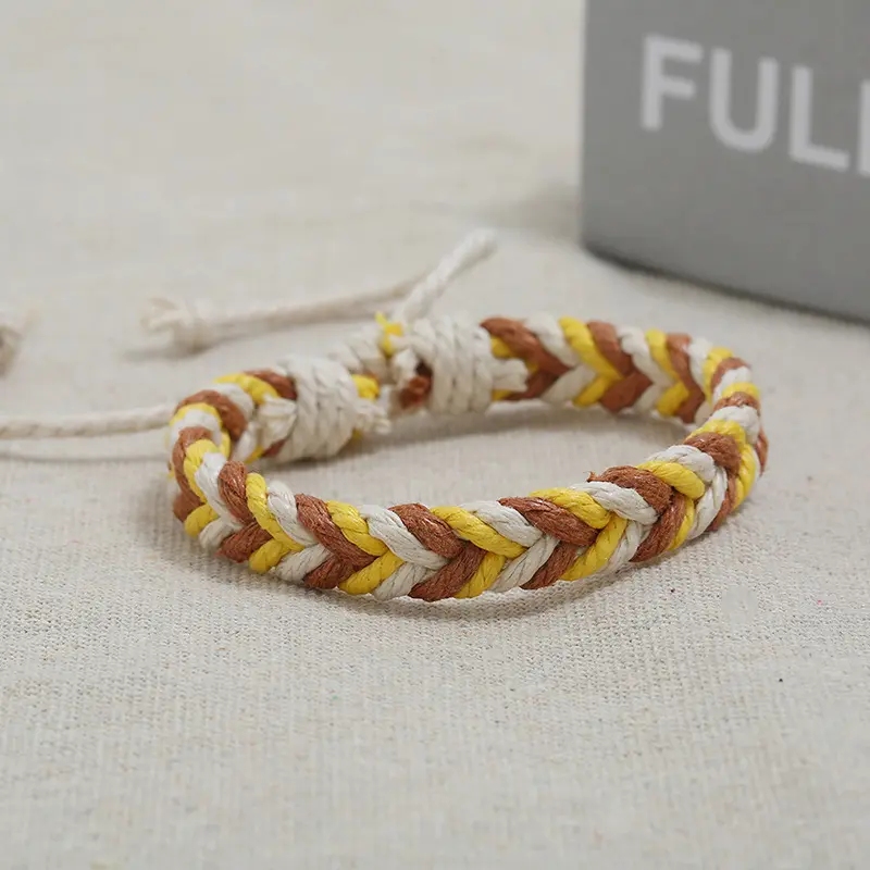 [zyy]Ethnic Style Colorful Weave Rope Adjustable Bracelet Handmade Hemp Rope Wristbands Bracelets For Couple Simple  Gift