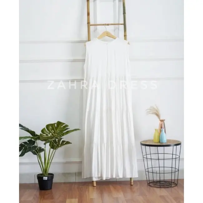 INNER DRESS SINGLET REMPEL / INNER GAMIS REMPEL JERSEY BUSUI TANPA LENGAN 4