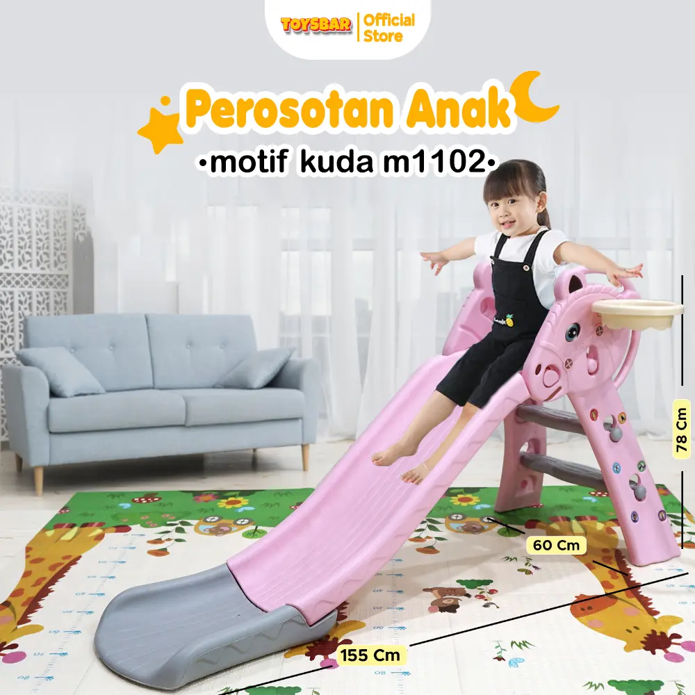 TOYSBAR Perosotan Anak Murah Perosotan Model Kuda M1102 Mainan