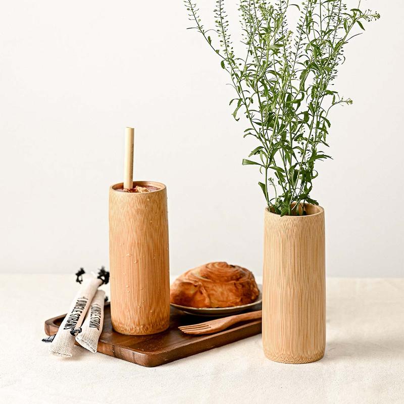 Natural Bamboo Drinking Cups Drinkware Handmade 5