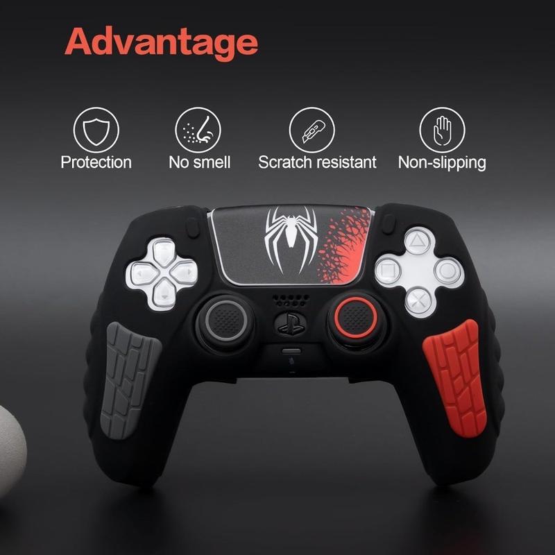 Product Introduction of For Playstation 5 Controller Cover Case, Anti-Slip Silicone Cover Skin for PS5 Slim Dual Sense Controller with Thumb Grip Caps, Joystick Protectors and Cover Wrap Sticker 7