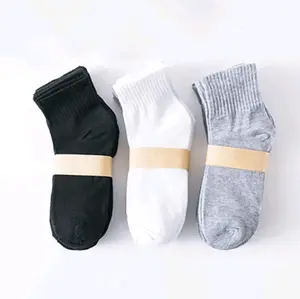 PAKET 3 PASANG KAOS KAKI PENDEK SPORT ( PE ) KAOS KAKI OLAHRAGA PRIA DAN WANITA POLOS