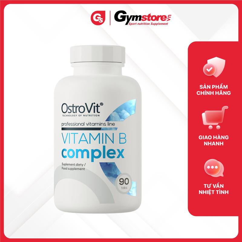  Vitamin B tổng hợp OstroVit Vitamin B Complex  90 viên  | Made in Ba Lan | GYMSTORE 