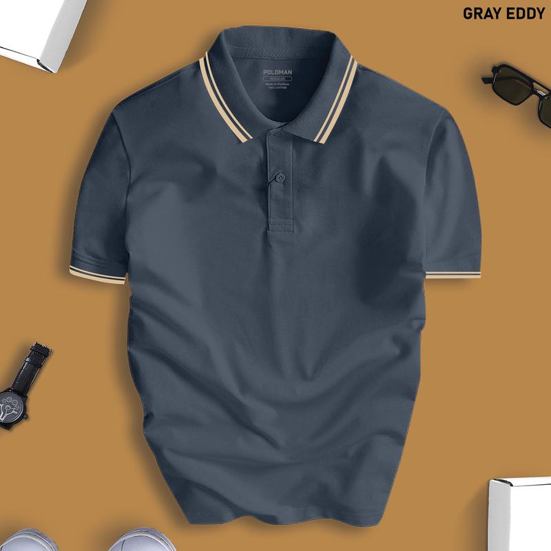 Áo Polo EDDY PHỐI CỔ CVC Chất Cao Cấp cổ bẻ BASIC sang trọng, lịch lãm, thoáng mát - POLOMAN 4