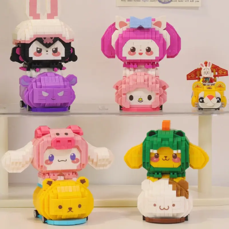 BLOCK CITY-GEJIA Block Toys  GOKART Melody Nano Block Fantasy Kart Mainan balok susun brick toys 7