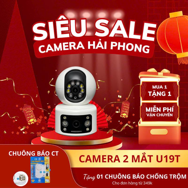 [MUA 1 TẶNG 1] Camera Yoosee U19T- 15.0mpx -Mắt dưới có led - Xoay 360 độ - Đàm thoại 2 chiều - Cảnh báo chống trộm - Theo dõi cchuyển động
