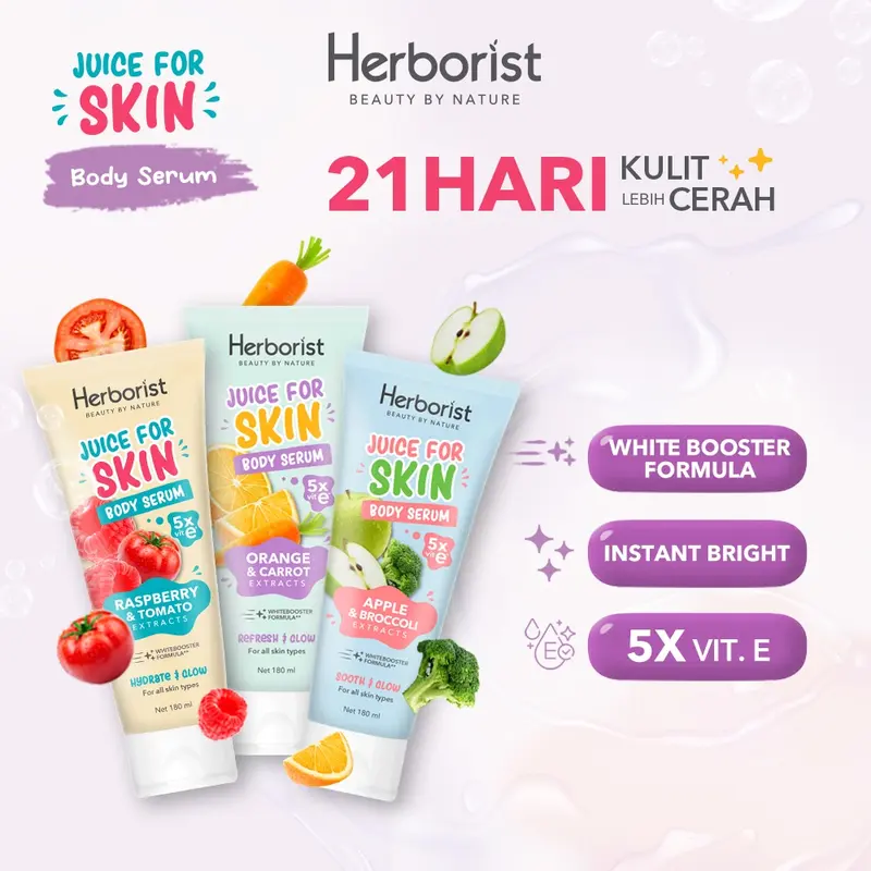 HERBORIST BODY SERUM 180ml PAKET BUNDLING ISI 3 0