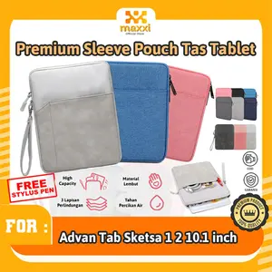 Advan Tab Sketsa 1 2 10.1 inch Sleeve Tas Sarung Tablet Pouch Cover Case Casing biru