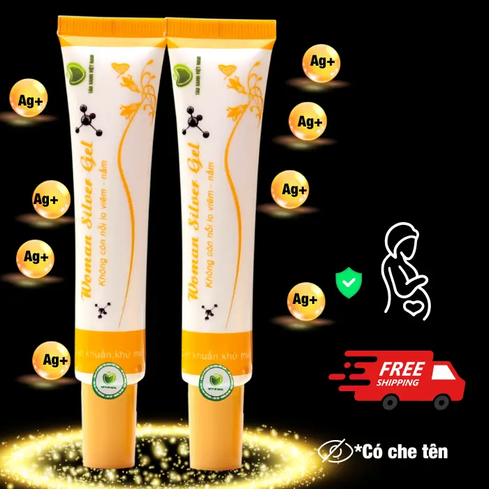 Sét 2 Gel nano bạc - hết bã đậu - vệ sinh nữ WOMEN SILVER GEL 30gr
