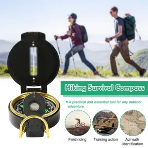 Kompas Lensatic Plastik / Kompas Petunjuk Arah Mata Angin / Kompas Bidik Kompas Lensa / Kompas Chrome / Kompas Kelangsungan Hidup Hiking