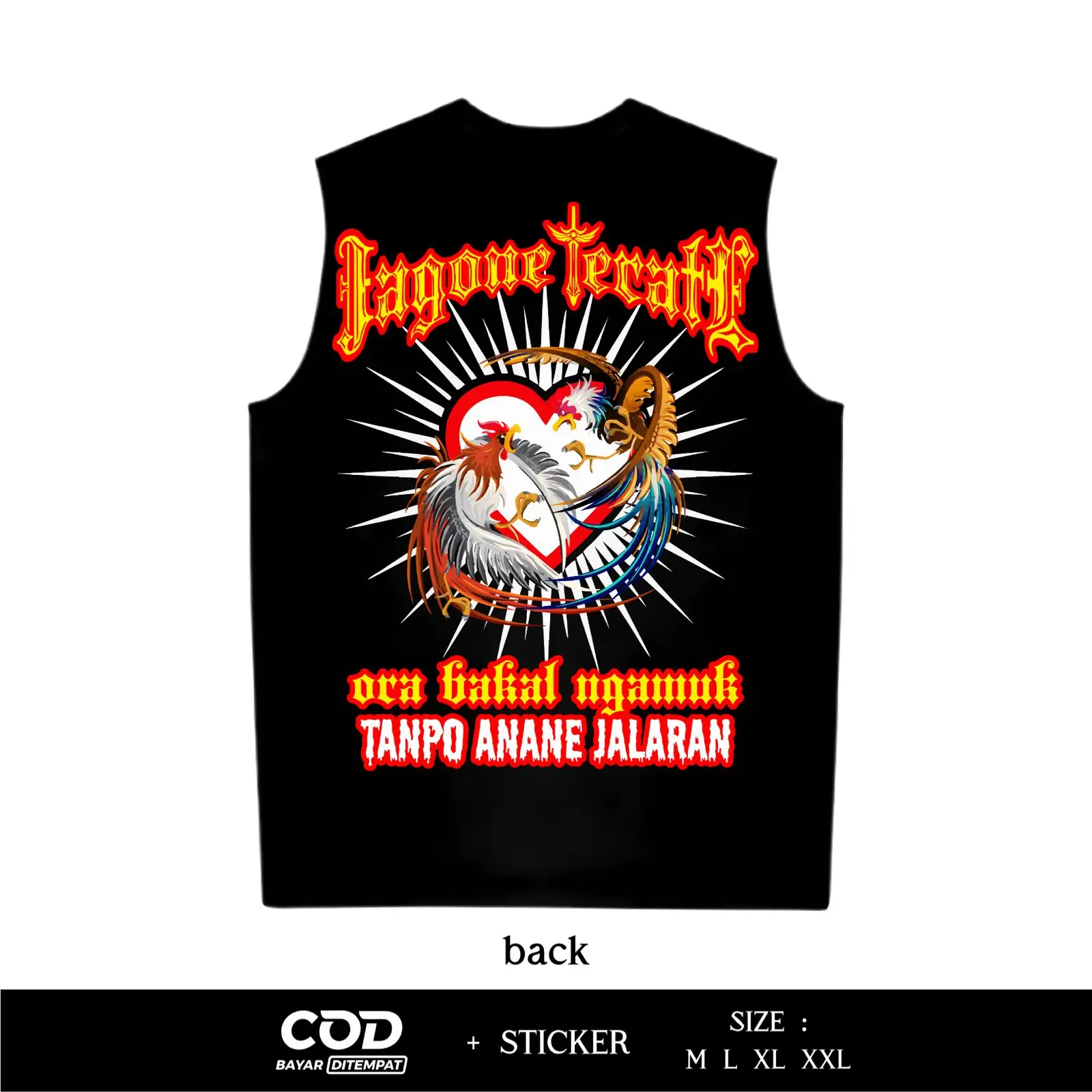 Kaos Singlet PSHT Jagone Terate Ora Bakal Ngamuk Sablon DTF Desain Terbaru by ArsStore