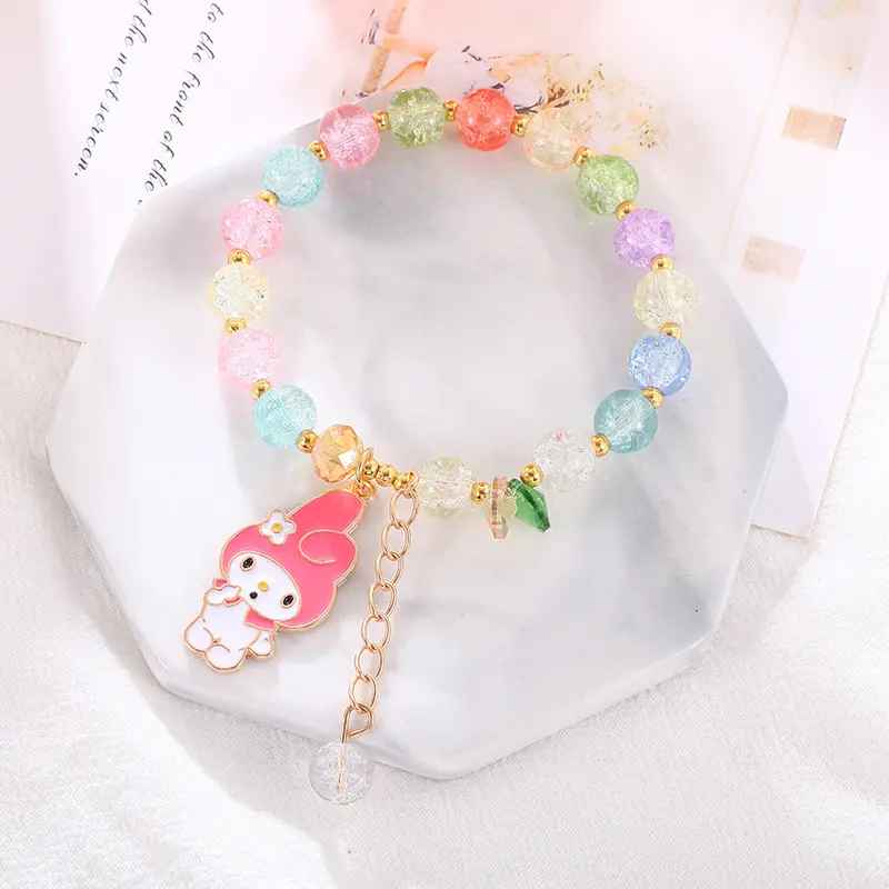 Vòng Tay Hạt Pha Lê Hoạt Hình Dễ Thương Cho Trẻ Em Ins Quà Tặng Cho Bé Gái Phụ Kiện Thời Trang Cho Trẻ Em 4