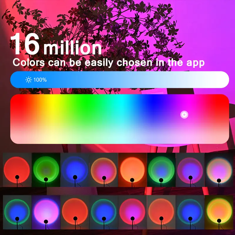 Đèn Bàn Mini Đèn Hoàng Hôn, Màu RGB, Đèn Tạo Không Khí Ảnh, Đèn USB, Đèn Hoàng Hôn, Đèn Hoàng Hôn Đỏ 1