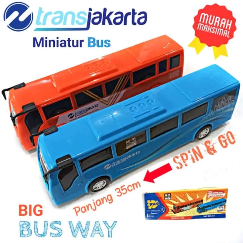 Mainan Mobil Bus Transjakarta Busway - Mainan Mobil Bis Busway