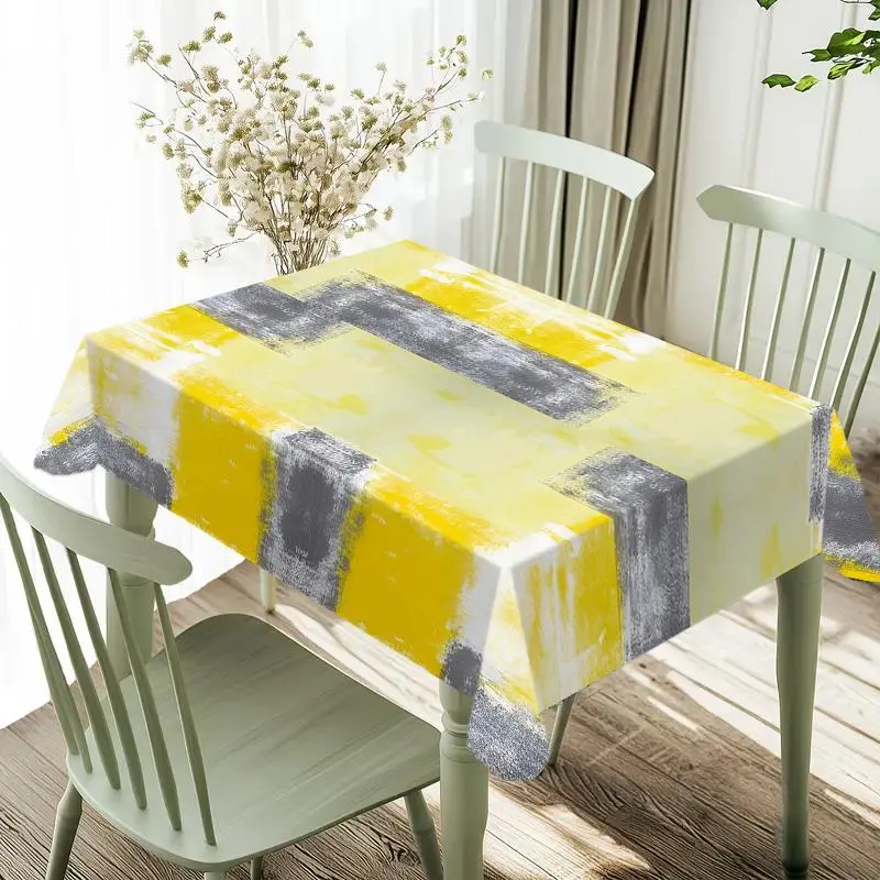 Abstract Geometric Pattern Tablecloth, Rectangular Tablecloth, Decorative Tablecloth for Home Kitchen Dining Room, Table Decoration Supplies 2