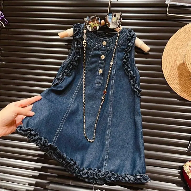 Váy Jean cho bé Gái chất liệu Jean mềm  Đủ size 8-35kg